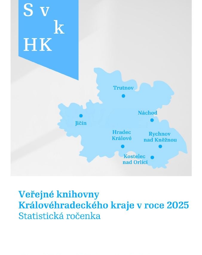 Veřejné knihovny Královéhradeckého kraje v roce 2025 obálka publikace